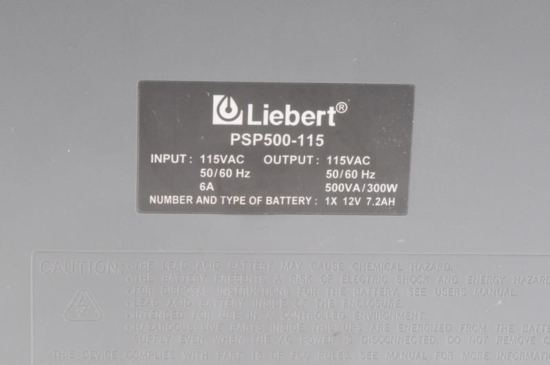 Liebert 300W PowerSure Personal UPS PSP500 115 AS IS  