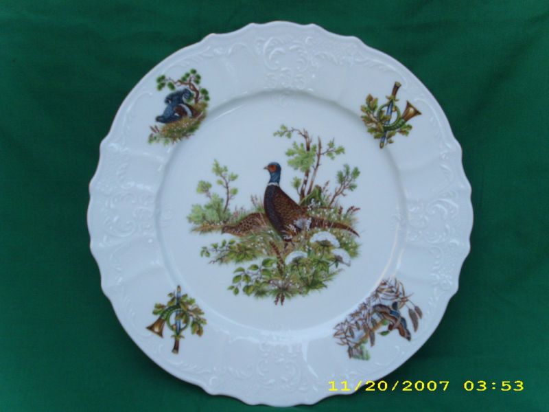 WILDLIFE *PHEASANT BERNADOTTE CZECH CHINA *DINNER PLATE  