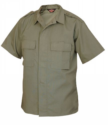 TRU SPEC SHORT SLEEVE TACTICAL BDU SHIRT POLICE SS MILITARY RIPSTOP 