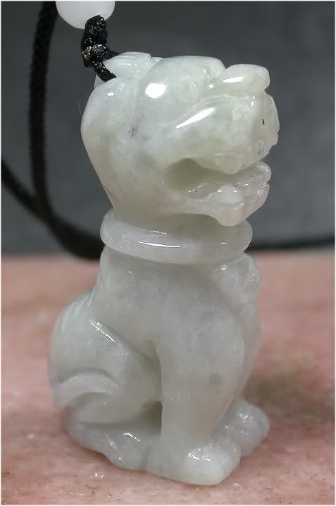 Lavender 100% Natural A Jade jadeite pendant Dog 632095  