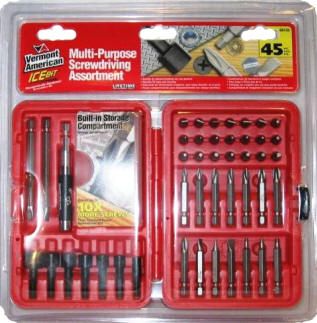 Vermont American 45Pc Ice Hardened Screwdriver Bit Set  