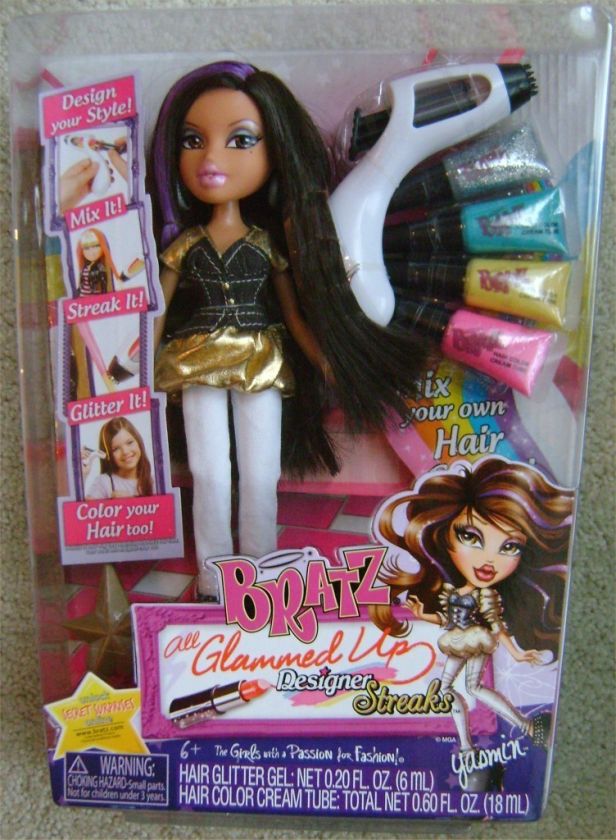 2011 Bratz All Glammed Up Yasmin Designer Streaks Accessories NEW 