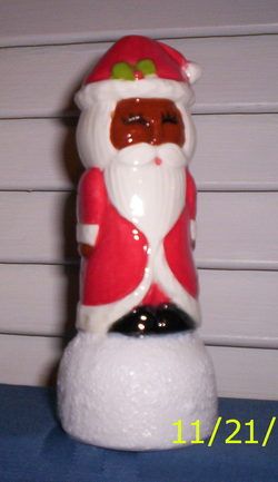 4dSeason B360 80.303.1 *REDUCED* Black Santa on Snow Base Pie Bird 