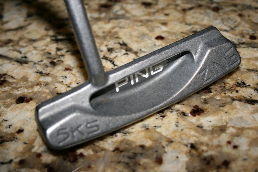 RARE PING ZING 5KS STAINLESS STEEL PUTTER 36 ALL ORIGINAL, MINT 