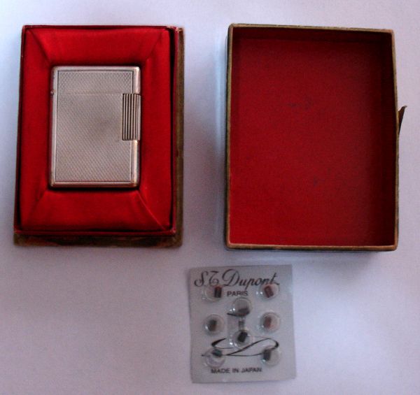 Dupont lighter silver plate in box made in france Paris  