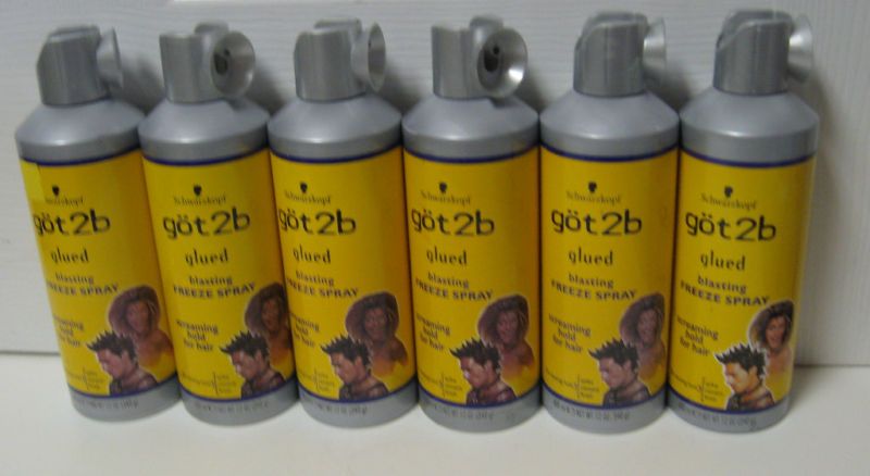 6pc GOT2B GLUED GOT 2B GLUE FREEZE BLASTING SPRAY 12 0Z  