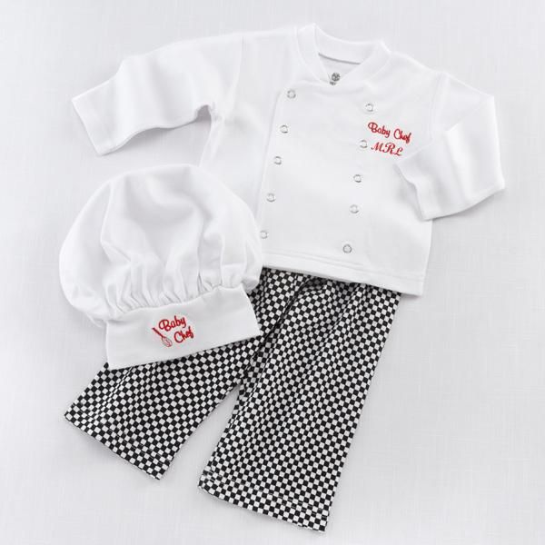 Baby Boy Chef 3 Pieces Fancy Dress Set Black White Outfit Hat Costume 