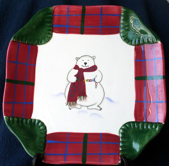 PFALTZGRAFF Snow Bear Collection Luncheon Plate Polar  