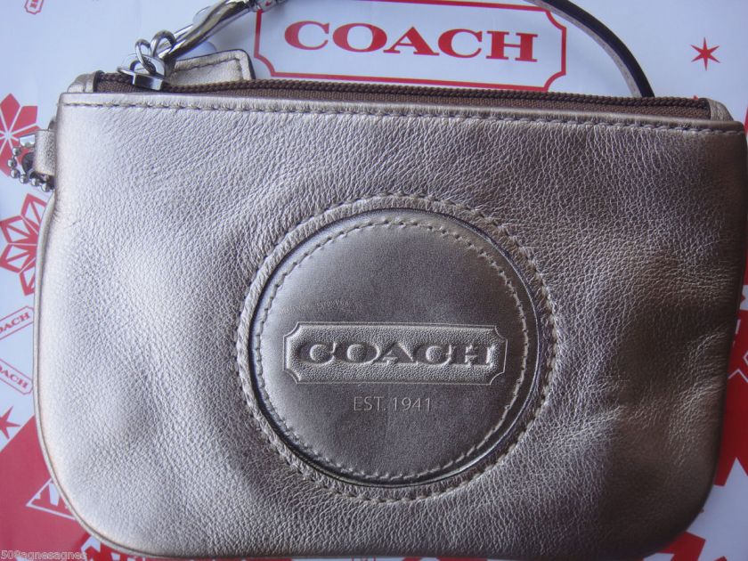   WITH TAGS COACH GOLD METALIC WRISTLET.F47218. 1000%AUTHENTIC  