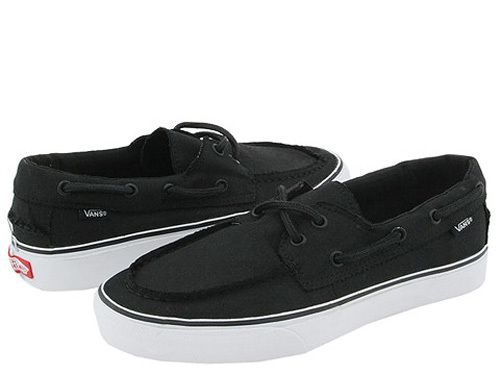 NEW VANS ZAPATO DEL BARCO BLACK/TRUE WHITE DIF SIZE 032546873985 