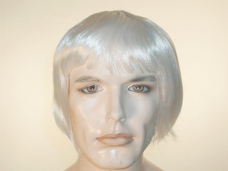 ANDY WARHOL COSTUME WIG 60s ALBINO WIG WIGS  