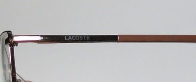 NEW LACOSTE 12032 51 18 135 BROWN METALLIC/PLASTIC ARMS EYEGLASSES 