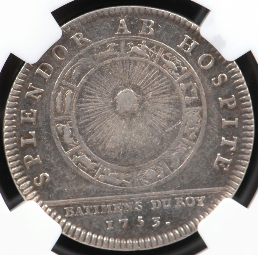 1753 France Silver Jeton Bastimens Du Roi NGC XF Detail  