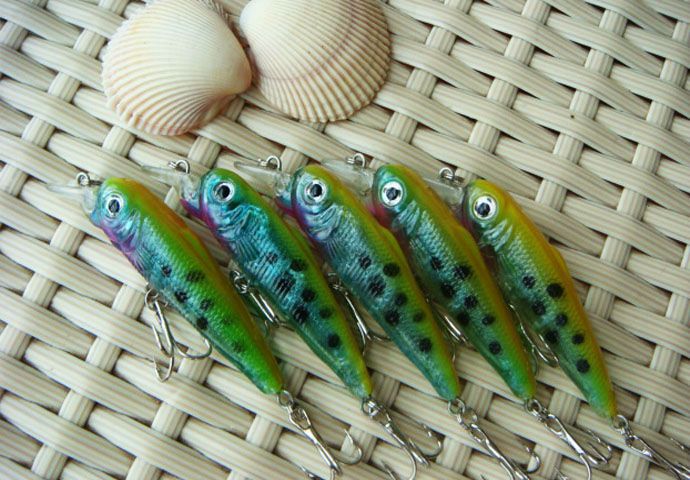 5pcs RATTLING Jerkbaits Fishing Lures Tackle hooks XX5  