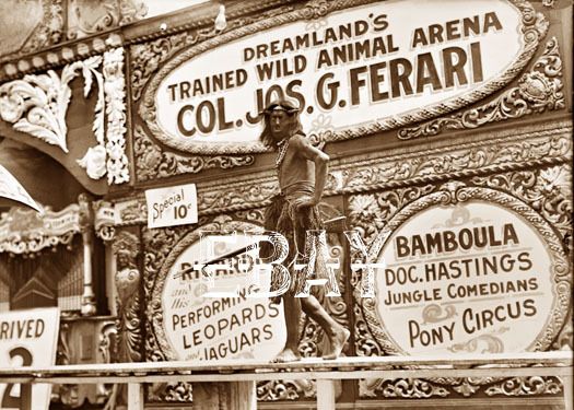 SIDESHOW SIDE SHOW WILD MAN CIRCUS BANNER PHOTO  