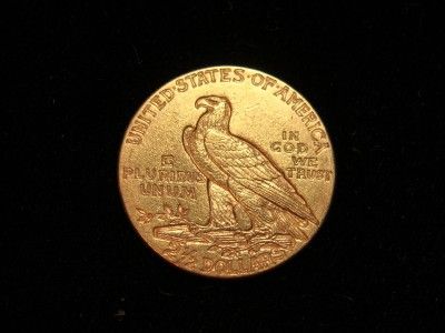 Beautiful 1913 Gold $2.5 Quarter Eagle. High Grade  