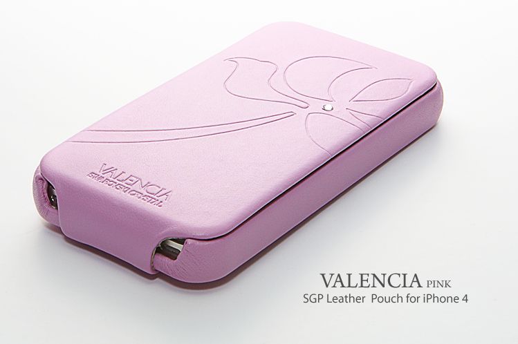 SGP Leather Pouch Case [Valencia Pink] for Apple iPhone 4S  