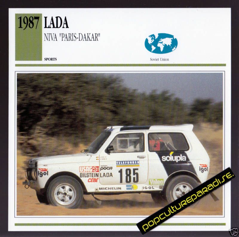 1987 LADA NIVA PARIS DAKAR USSR Russia Car PHOTO CARD  