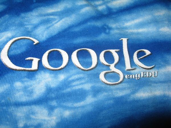 GOOGLE logo TIE DYE T SHIRT size L/XL NEW Blue Pink tee  