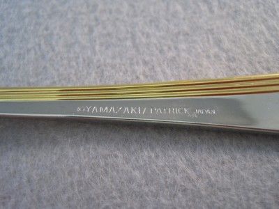   dinner forks in the Ramona Gold pattern by Yamazaki. 7 1/2 inches