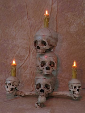 lighted tower skull display dis 200 size 22 tall x 17 wide