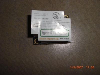 MODEM TOSHIBA SATELLITE M45 Model AM2 P/N 6028B0000303  