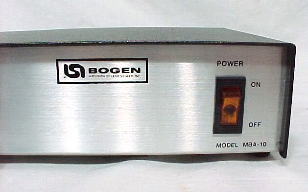 BOGEN MBA 10 PA AMPLIFIER 4/8/16 OHM 25 70V LINE HI LOW Z MIC MIXER 