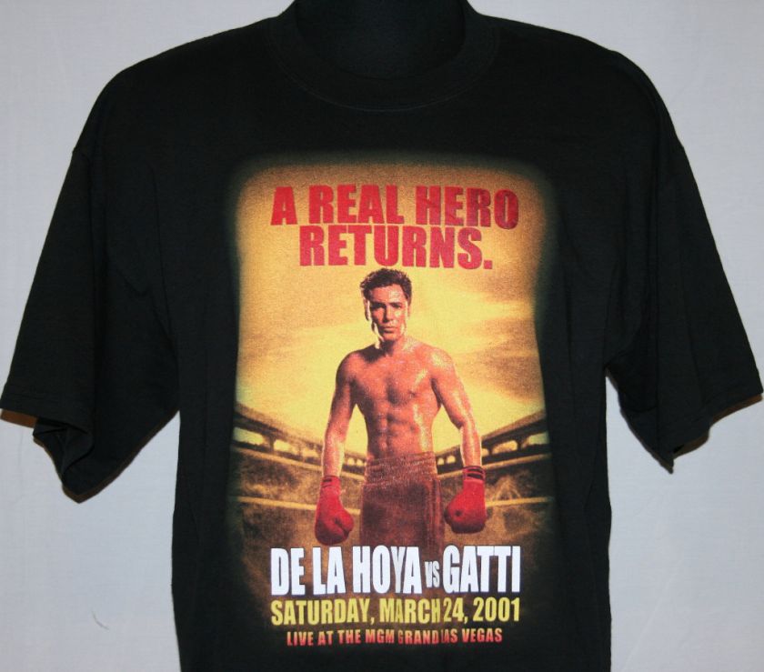 rare VINTAGE OSCAR DE LA HOYA GATTI T SHIRT 2XL #2504  