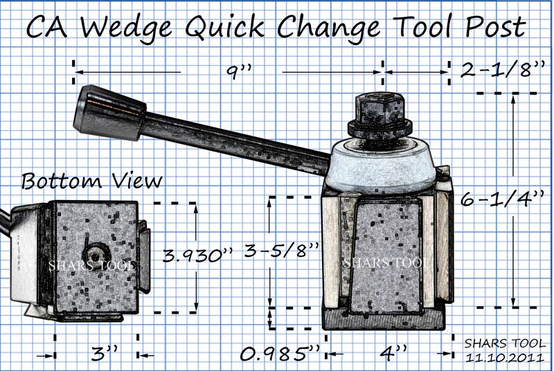   14 20 CA 444 WEDGE TOOL POST SET FITS ALORIS 251 400 251 444  