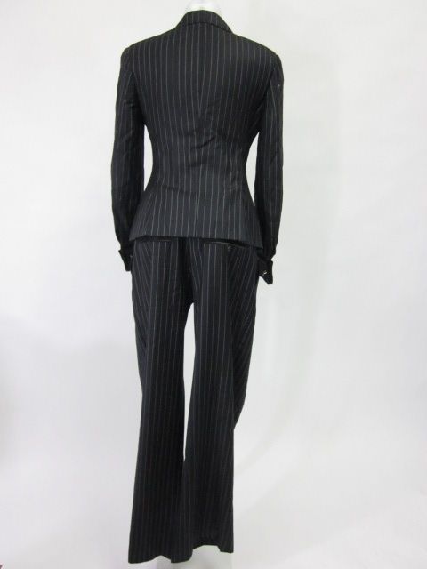 PAUL SMITH Black Pinstripe Wool Jacket Pants Suit Sz 42  