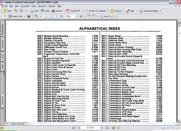 1982 92 GM Pontiac Firebird/Trans Am Parts Manual NEW  