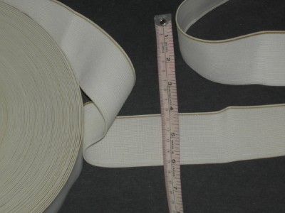 ELASTIC WAISTBAND BELT ELASTIC IVORY GOLD 2 INCH 3YD  