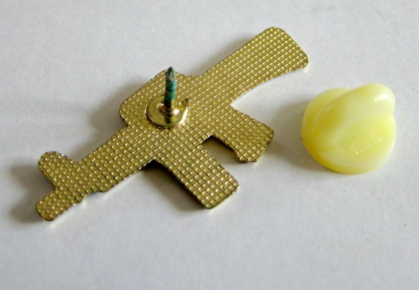 Novelty Machine Gun Push Pin Lapel Pin  