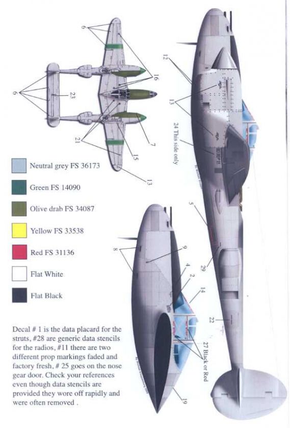 Bombshell Decals 1/48 P 38 LIGHTNING WICKED WOMEN #1  