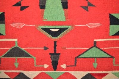 LATE 19th CENTURY RARE NAVAJO PICTORIAL WITH GREAT ELEMENTS RUG 