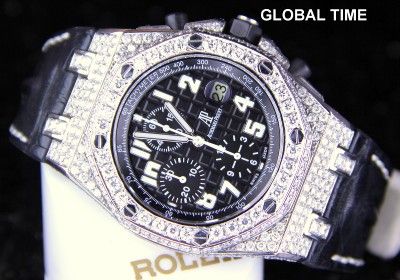   Royal Oak Offshore Black Themes CUSTOM DIAMOND WORK AP  