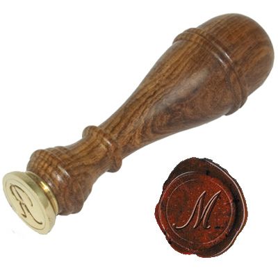 Classic Alphabet Initial Wax Seal Stamp   Letter M  