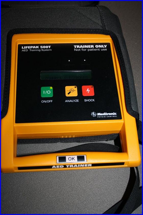 Lifepak 500T AED Training System with Training Electrodes, Case, and 