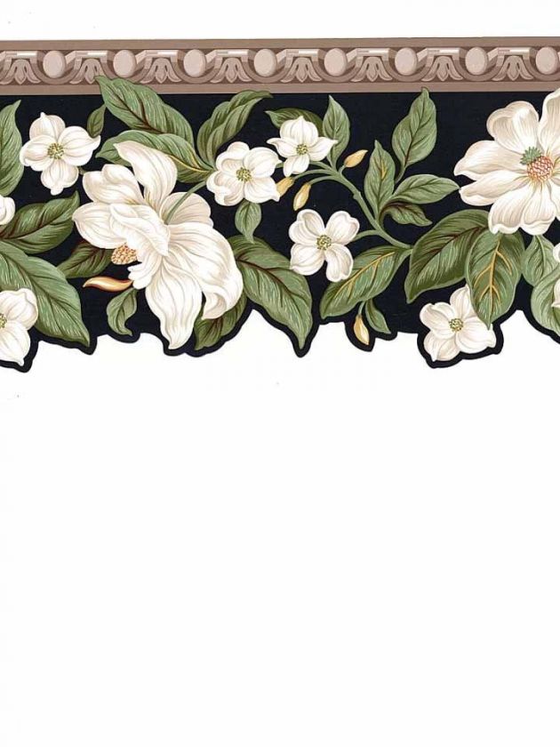 5504775 Waverly Wallpaper Border Williamsburg Garden Images Magnolia 