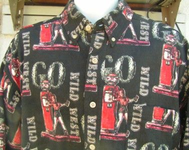 BARN FLY WESTERN GO WILD WEST COWGIRL FLANNEL SHIRT M  