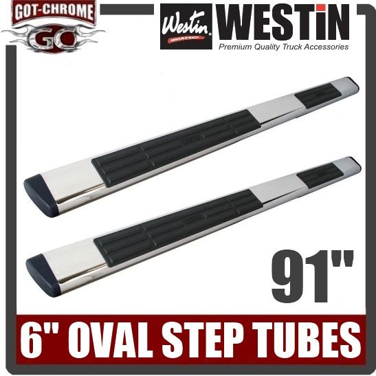 22 6040 Westin Stainless Premier 6 Oval Tube Steps 91 707742037294 