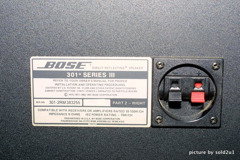 Bose 301 Series III 3 Right Speaker  