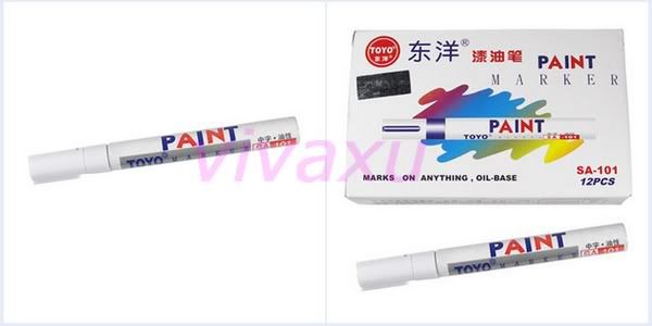 MOTORCYCLE CAR TIRE TREAD PAINT PENS MARKERS WHITE 1PCS  