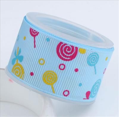 5Y 1INCH U PICK 6 COLOR CANDY LOLLIPOP GROSGRAIN RIBBON Wholesale 