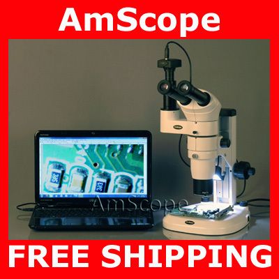 8X 80X Common Main Objective (CMO) Zoom Stereo Microscope + 9MP 