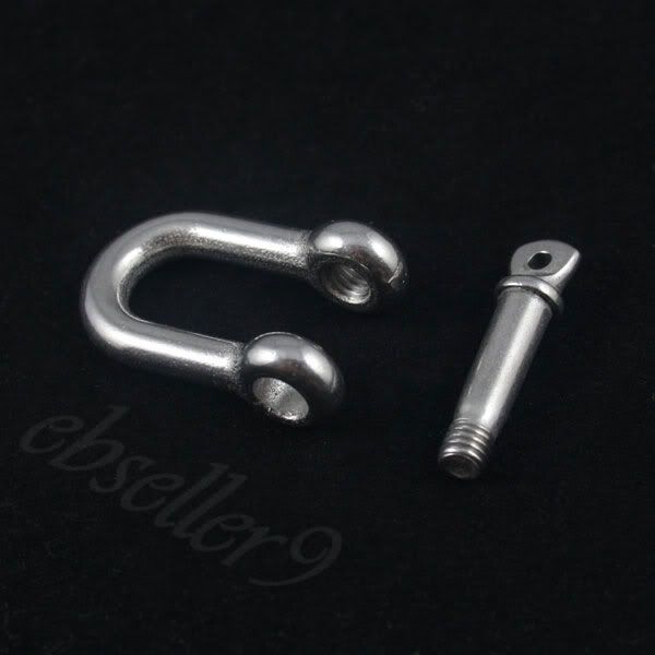 Stainless Steel D Shackle For Survival Bracelet  