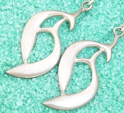 Lovell Des. Kantro Harmony Bay Dolphin Pewter Earrings  