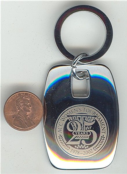 SILVER ACC WOMANS TOURNAMENT 25 ANNIV. KEYCHAIN Z284  