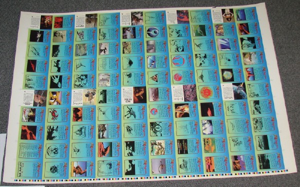 ROGER DEAN UNCUT FULL PRESS SHEET 100 CARDS FPG 1993  