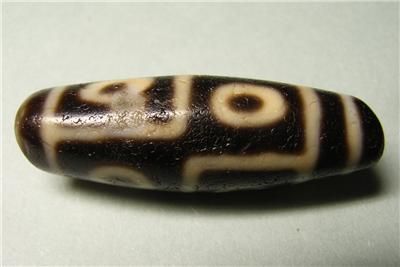   Tibetan 6 six eyed dZi beads agate 3.9cm full of weathering mark